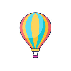 Fototapeta premium Colorful hot air balloon floating in a clear sky