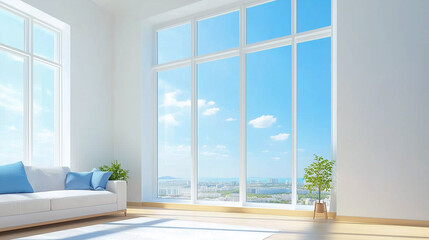 Obraz premium bright modern living room 