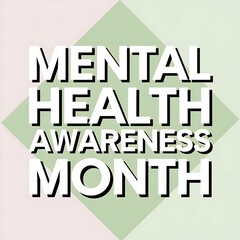 Obraz premium Mental Health Awareness Month Graphic Design