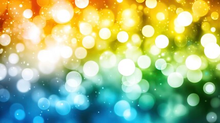 Obraz premium Vibrant bokeh lights abstract background colorful art digital environment close-up creative concept for visual impact