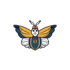 Cartoon character with butterfly wings