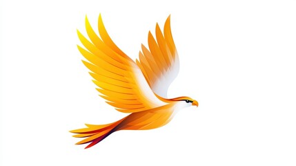 Obraz premium A bold bird logo with outstretched wings, ideal for environmental or wildlife organizations.