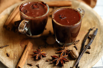 Hot Chocolate Drink with Spices