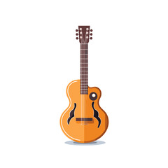 Naklejka premium Acoustic guitar with a classic design and vibrant color scheme