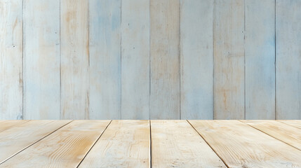 Naklejka premium Concrete wall and wooden floor with rough texture in a minimalist interior setting 