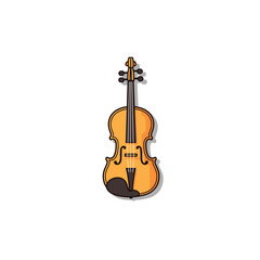 Fototapeta premium Violin in a simple design showcasing craftsmanship and elegance