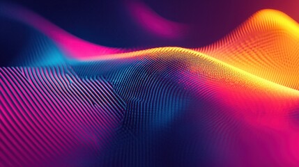 Obraz premium Abstract Vibrant Waves of Color and Light