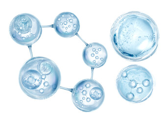 blue bubble molecule for cosmetics product