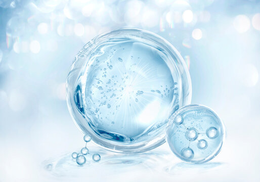 blue bubble molecule for cosmetics product