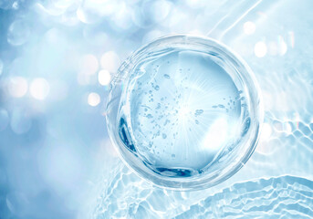 blue bubble molecule for cosmetics product 