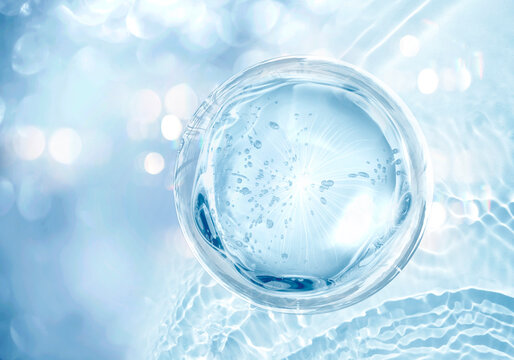 blue bubble molecule for cosmetics product 