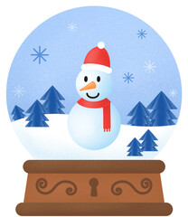 Christmas Snowball illustration,크리스마스 스노우볼