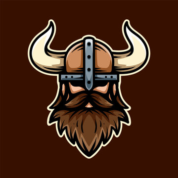 recommend clip art: viking head character isolated drawing line art style sketch classic vintage design illustration