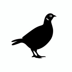 Fototapeta premium Bird silhouette stands prominently against a plain background showcasing its distinct features