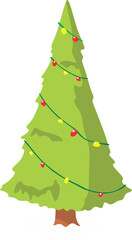 Cartoon simple Christmas tree