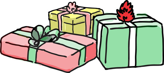 Cartoon gift boxes