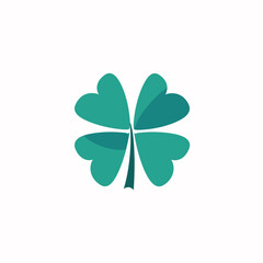 Four leaf clover symbol representing good luck in a bright design