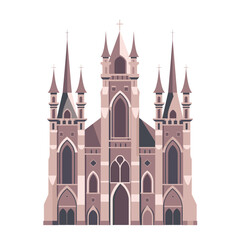 Fototapeta premium Majestic architectural design of a gothic cathedral with intricate details and towers