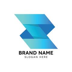 Obraz premium Z abstract gradient creative 3d colorful logo design