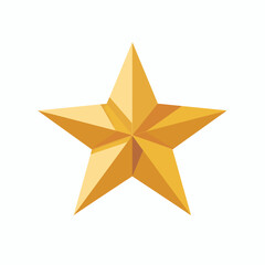 Obraz premium Golden star with three-dimensional design and clean background for decorative purposes