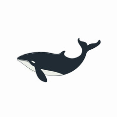 Obraz premium Illustrative depiction of a whale swimming gracefully in the ocean depths