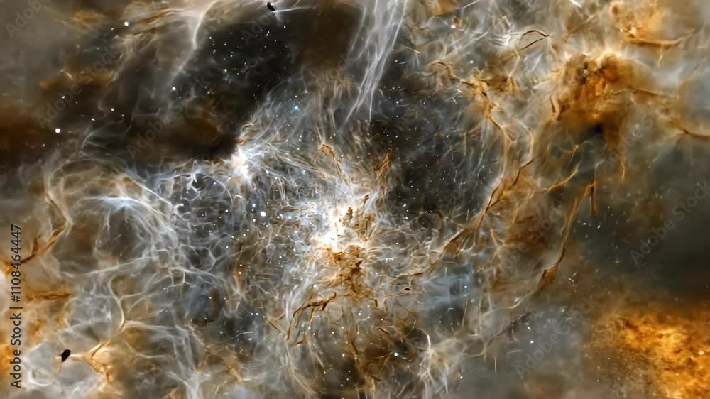 Poster cosmic nebula showcasing vibrant colors and intricate patterns from deep space captured in stunning 