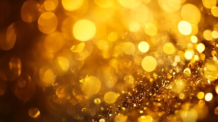 Fototapeta premium Luxurious Golden Textures and Glittering Spheres - Shimmering Metallic Background Collection