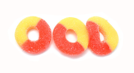 Gummy rings shaped cutter, isolated on white background