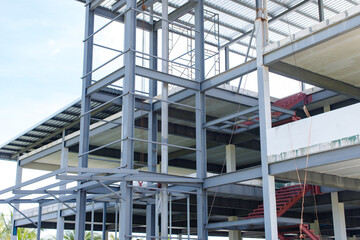 Under building construction, housing, factory, multi storey construction site, residential...