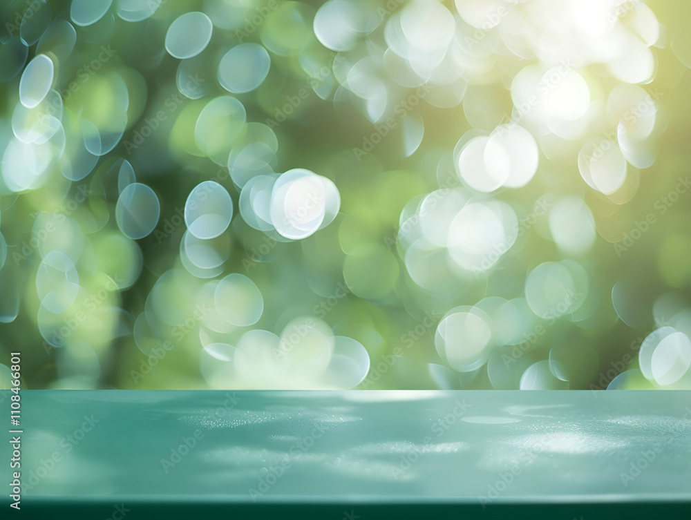 Poster a blurred green background with a smooth surface, ideal for product display or nature themes.