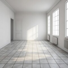 Obraz premium empty white room