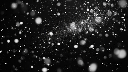 Obraz premium mesmerizing winter scene featuring falling snowflakes against dark background, creating magical atmosphere. Perfect for seasonal themes and holiday designs