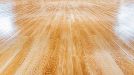 Hardwood basketball court floor viewed from above 