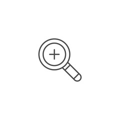 Zoom in icon template vector illustration
