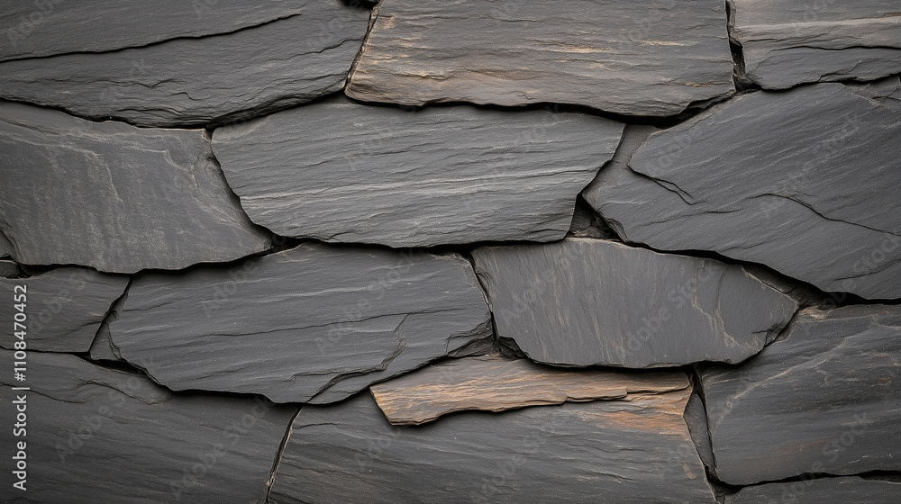 Poster horizontal black stone texture for pattern and background
