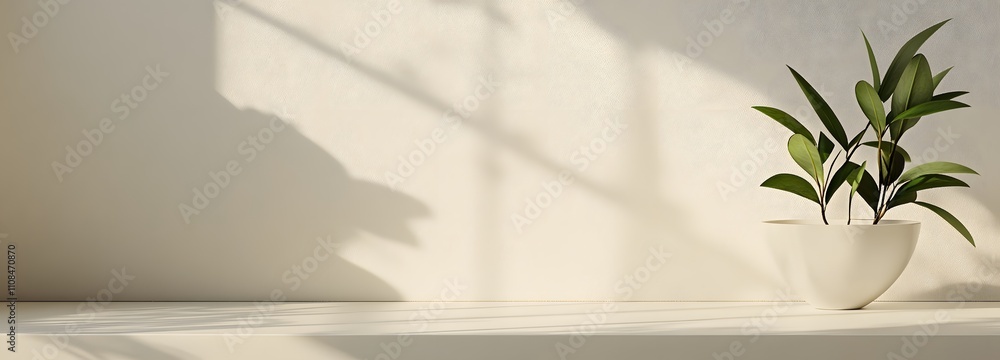 Poster smooth ivory background with soft, diffused light and minimal shadow, offering a crisp space for pla