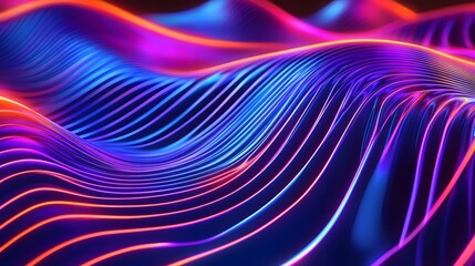 Obraz premium Abstract Neon Wave Lines Colorful Background Design