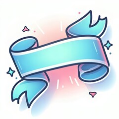 Obraz premium blue vector label ribbon isolated on white background