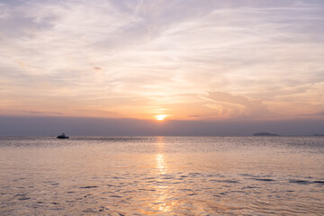 森戸海岸の日の入り