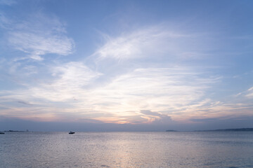 Obraz premium 森戸海岸の夕暮れ