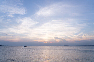 Obraz premium 森戸海岸の夕暮れ