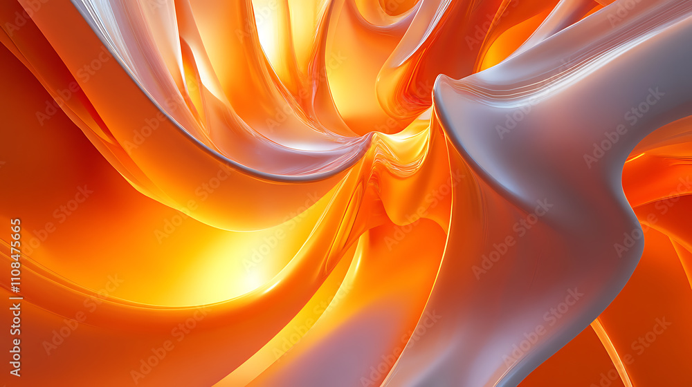 Poster dynamic abstract art display digital gallery visual content contemporary space close-up vibrant colo