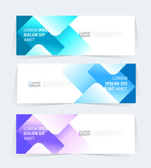 Fototapeta premium Geometric banner design with Vector presentation template.