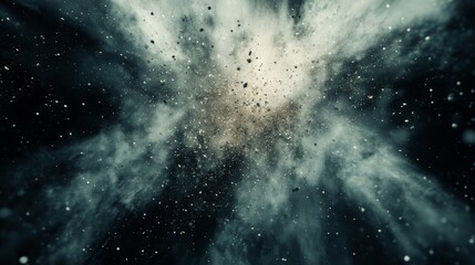 Obraz premium Abstract Cosmic Dust Cloud Explosion