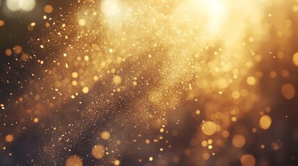 Obraz premium Abstract Background of Gold Glitter and Bokeh Lights