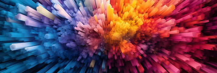 Vibrant Abstract 3D Explosion
