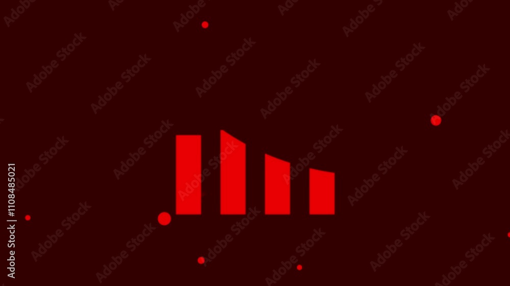 Poster abstract business growth and graph chart icon animation background on the business graph chart with 