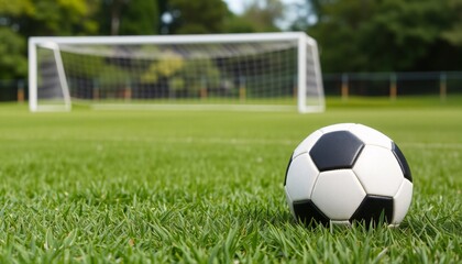 Soccer Ball on Green Field - High Quality Image for Sports, Football, Grass, Goal, Outdoor Game
