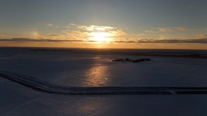 Fototapeta premium Cold Winter Sunset