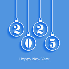Happy new year 2025 Text Design vector.